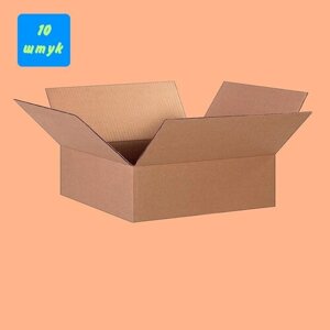 Коробки для хранения. Коробка картонная 300*300*140 мм, 10 штук в упаковке. Гофрокороб для упаковки, хранения, переезда, поставок на маркетплейсы.