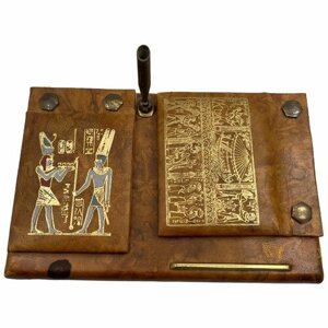 Кожаный письменный набор "Фараон" 1980-1990 гг. Египет
