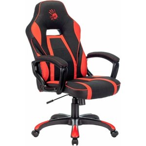 Кресло игровое A4Tech Bloody GC-250, обивка: эко. кожа/ткань, цвет: черный/красный