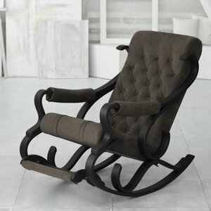 Кресло-качалка Step-Luxe с подставкой для ног, ткань - велюр