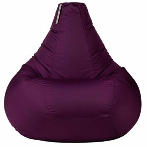 Кресло-мешок Груша Нейлон фиолетовый 120х80 размер XXL, Чудо Кресло, ручка, люверс, молния, непромокаемый пуфик мешок для дома, для улицы