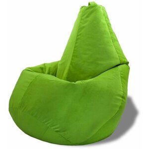 Кресло-мешок Груша PuffMebel размер XXL, цвет яблоко, ткань велюр