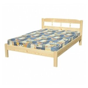 Кровать двуспальная из массива дерева "Дачная"