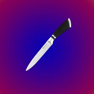 Кухонный нож Sowoll, 8.5см из АБС из нержавеющей стали, черная ручка, универсальный, для мяса, для рыбы, для фруктов, для овощей.