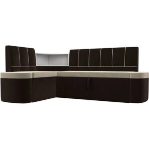 Кухонный угловой диван Тефида левый угол, Микровельвет, Модель 107518L