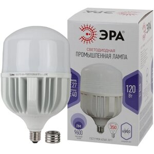 Лампа светодиодная ЭРА STD LED POWER T160-120W-6500-E27-E40 E27 - E40 120Вт колокол холодный дневной свет, 1шт