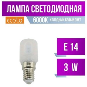 Лампочка Ecola T25 LED Micro E14 3.0W 6000K капсульная, матовая B4UD30ELC