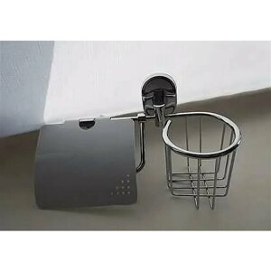 Латунный держатель туалетной бумаги и для освежителя воздуха (серебристый)