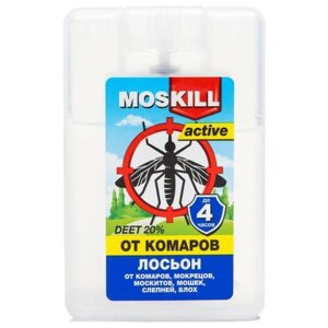 Лосьон MOSKILL от комаров Актив (спрей), 35 г, 20 мл