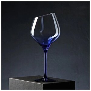 Magistro Бокал стеклянный для вина Magistro «Иллюзия», 540 мл, 1024 см, цвет ножки синий