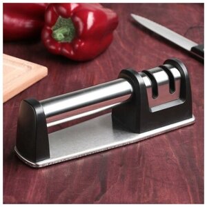 Magistro Заточка для ножей "Металлик", с 2 отделениями для стальных и керамических ножей
