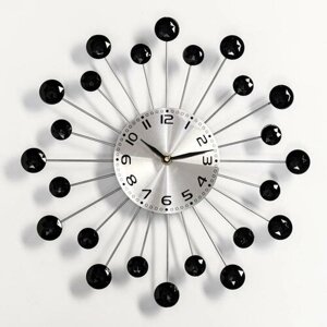 MARU Часы настенные, серия: Ажур, "Лучики", плавный ход, d-34 см, циферблат 12 см