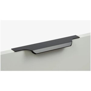 Мебельная ручка торцевая TERA, длина - 147 мм, установочный размер - 96 мм, цвет - Чёрный матовый, алюминий