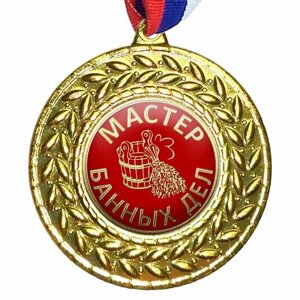 Медаль "Мастер Банных дел", лента триколор