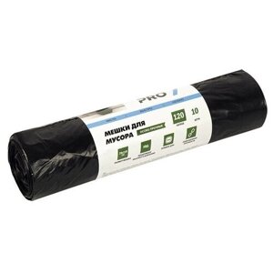 Мешки для мусора 1-2 PRO ММВ12025-10 120 л, черный