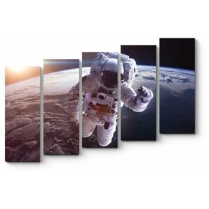 Модульная картина Космонавт в невесомости 100x70