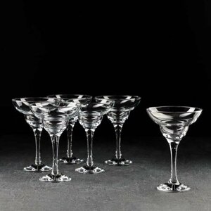 Набор бокалов для маргариты Bistro, 280 мл, 6 шт, прозрачные, стеклянные бокалы для коктейлей