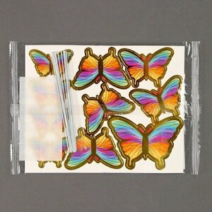 Набор для украшения торта «Бабочки», 10 шт, разноцветный