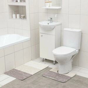 Набор ковриков для ванной и туалета SAVANNA «Тепло», 2 шт: 5080 см, 4050 см