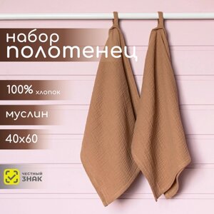 Набор кухонных полотенец Salpotek "Шоколад", 2 шт. (Арт. М2-095)