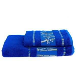 Набор полотенец "Арт Дизайн" махра; Ярко-синий; Набор из 2 штук