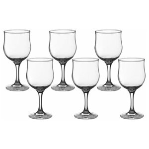 Набор стеклянных бокалов для вина Tulipe, 315 мл, 6 шт