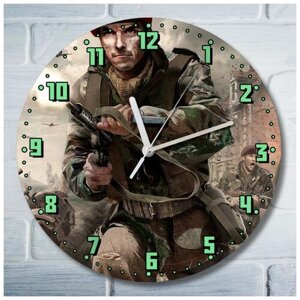 Настенные декоративные часы УФ с ярким рисунком, диаметр 28см Игры Call Of Duty 3 (PS, Xbox, PC, Switch) 2834
