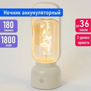 Ночник аккумуляторный настольный, стильная переносная лампа с эффектом защиты от комаров и москитов