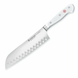 Нож кухонный Сантоку White Classic 17 см с углублениями на кромке, нержавеющая сталь X50CrMoV15, Wusthof, Германия, 1040231317
