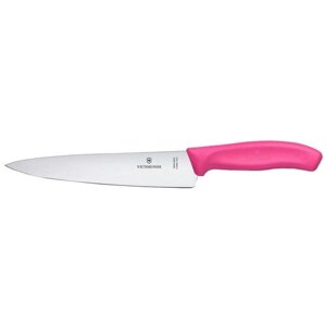 Нож разделочный VICTORINOX Swiss Classic, лезвие 19 см, розовый, в картонном блистере 6.8006.19L5B