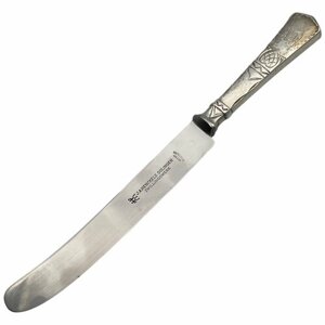 Нож столовый "M*V" 25,5 см, серебро 0.800, 1930-1950 гг, J. A. Henckels Solingen, Германия