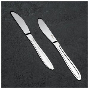 Нож столовый Вираж, h=20 см, цвет серебряный