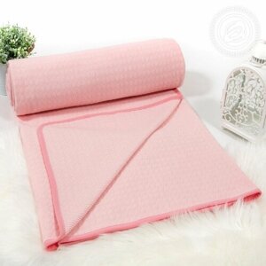 Одеяло-покрывало трикотажное "Соты розовые арт 2286" 220х200