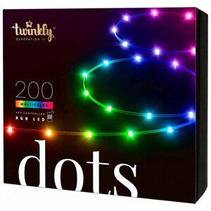 Освещение Twinkly Гирлянда елочная электрическая Dots 200 LED Multicolor Edition, 10м