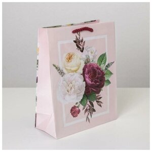Пакет подарочный ламинированный, упаковка, Love, MS 18 х 23 х 8 см