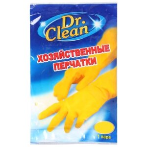 Перчатки хозяйственные резиновые Dr. Clean S