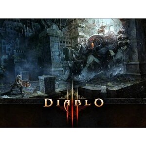 Плакат, постер на бумаге Diablo 3/Диaбло 3/игровые/игра/компьютерные герои персонажи. Размер 60 х 84 см