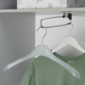 Плечики - вешалка для одежды, 38x23 см, цвет прозрачный