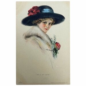 Почтовая открытка "Пэг в моем сердце" 1910-1928 гг. США