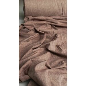 Пододеяльник 1 спальный из премиальной ткани Варёный хлопок Melange Cacao на молнии 135x200