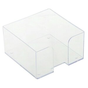 Подставка для бумажного блока 90 х 90 х 50 мм, пластик, прозрачная