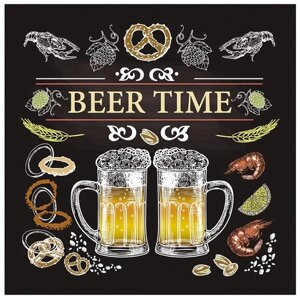 Подставка под горячее "BEER TIME"Размер 14х14см NEW