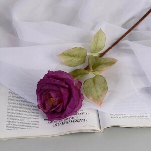 Poetry in flowers Цветы искусственные "Роза шёлк" d-10 см 45 см, сиреневый