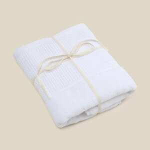 Полотенце махровое, полотенце банное, полотенце махровое банное, полотенце для волос SL HOME: Waffle "Блан де Блан" 50х90 см, 100% хлопок, 490 г/м2