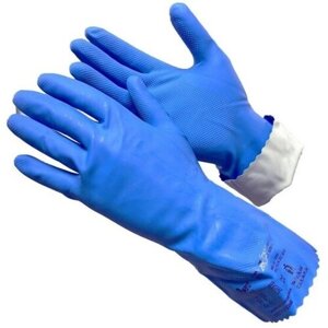 Прочные латексные хозяйственные перчатки с добавлением нитрила Gward Silver, размер S, 1 пара