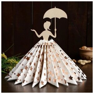 Салфетница "Девушка под зонтиком", 23.5x12.5x0.3 см