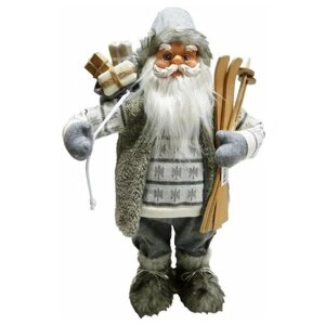 Санта в свитере и безрукавке с лыжами, 60 см, Peha Magic