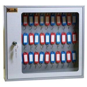 Шкаф д/ключей Klesto SKB-39 на 39 ключа, серый, металл/стекло 1001246