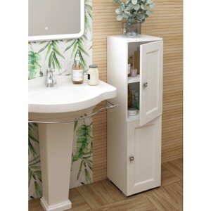 Шкаф для ванной комнаты, REGENT style, вштгранд 2двери, белый, правый, 115*30*30