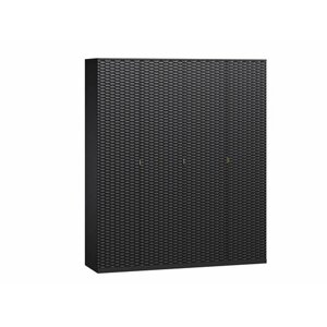 Шкаф распашной Тоди-4 Черный 183x50x212 четырехдверный для одежды